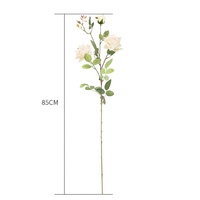 12pcs Artificial Silk Flower Fake Rose Bouquet Table Decor White