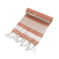 Cotton Rich Large Turkish Beach Towel with Tassels 80cm 155cm