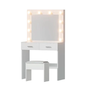 Dressing Table Vanity Desk Set Stool 10 Led Bulbs
