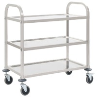 2-Tier Kitchen Trolley Stainless Steel