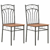 Dining Chairs Brown MDF
