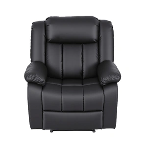 Manual Massage Recliner Chair for Living Room, Leather Sofa Lounge Reclining Chair with 2 USB Port, 160¬∞ Recline Reading Chair with 20CM Wide Armrest