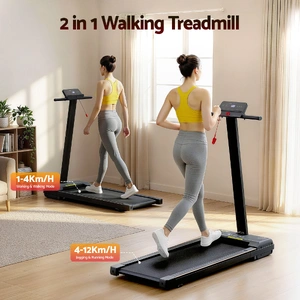 Walking Pad Treadmill 2 in 1 Foldable for Home Gym 40cm Wide Belt 12 Programs with App