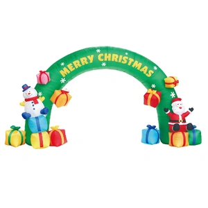 Samland 5x3M INFLATABLE CHRISTMAS ARCH WITH SANTA SNOW MAN AND LED LIGHT