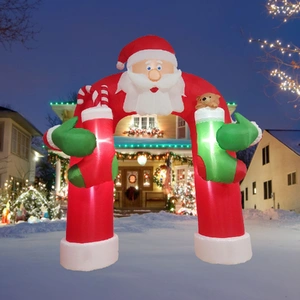Samland 285CM INFLATABLE SANTA CLAUSE CHRISTMAS ARCHWAY WITH LED LIGHT