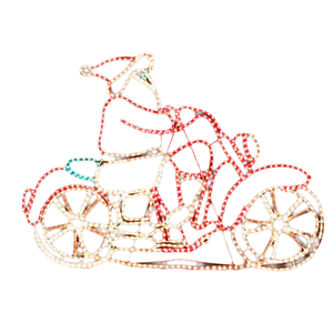 Samland LED SANTA ON HARLEY MOTOCYCLE MOTIF ROPE LIGHT CHRISTMAS