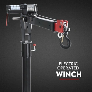 800kg Electric Hoist Winch Crane 12V Swivel Car Truck UTE Lift 360¬∞ Pick up