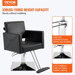 Salon Chair, Barber Chair for Hair Stylist, Styling Chair with Heavy Duty Hydraulic Pump, Swivel Hair Salon Chair with Footrest for Beauty Spa Shampoo