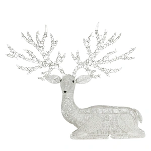 Reindeer Christmas Display with Lights - 129cm