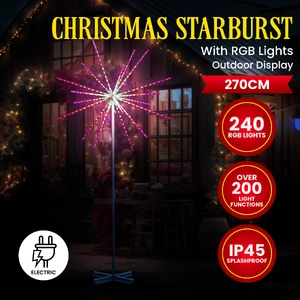 Large 2.7m Outdoor Christmas Light Starburst Display Decoration