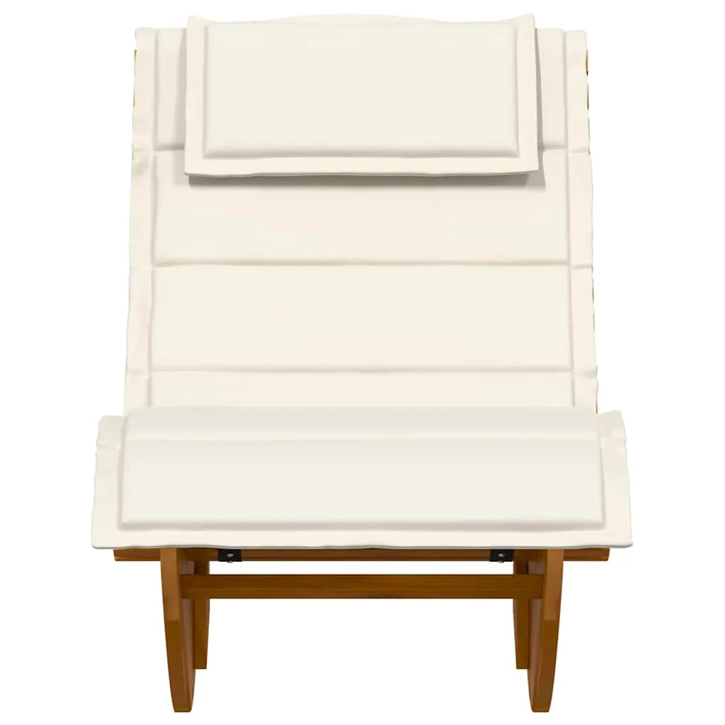 Sun Lounger 2 pcs Brown 60 x 154 x 74cm Solid Acacia wood Price