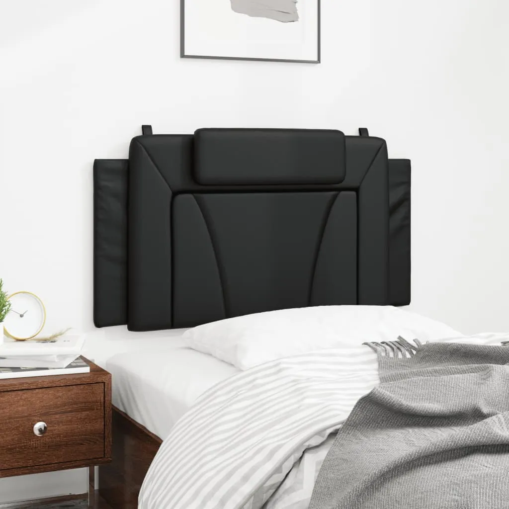 Headboard Cushion Black 107 cm King Single Faux Leather Price