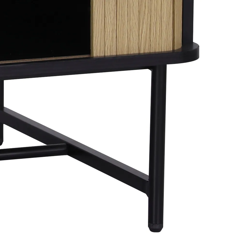 Coffee Table Sliding Drawer Door Black Boris Price