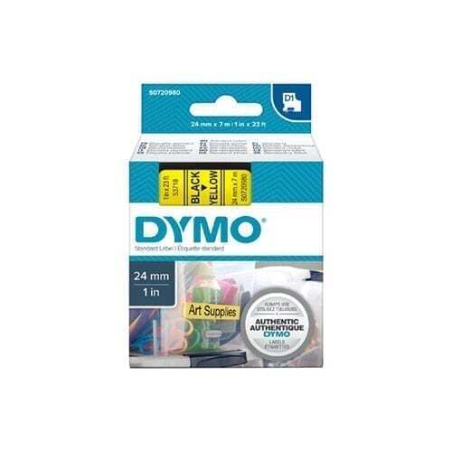 Dymo Blk on Yell 12mmx7m Tape - for use in Dymo Printer Price