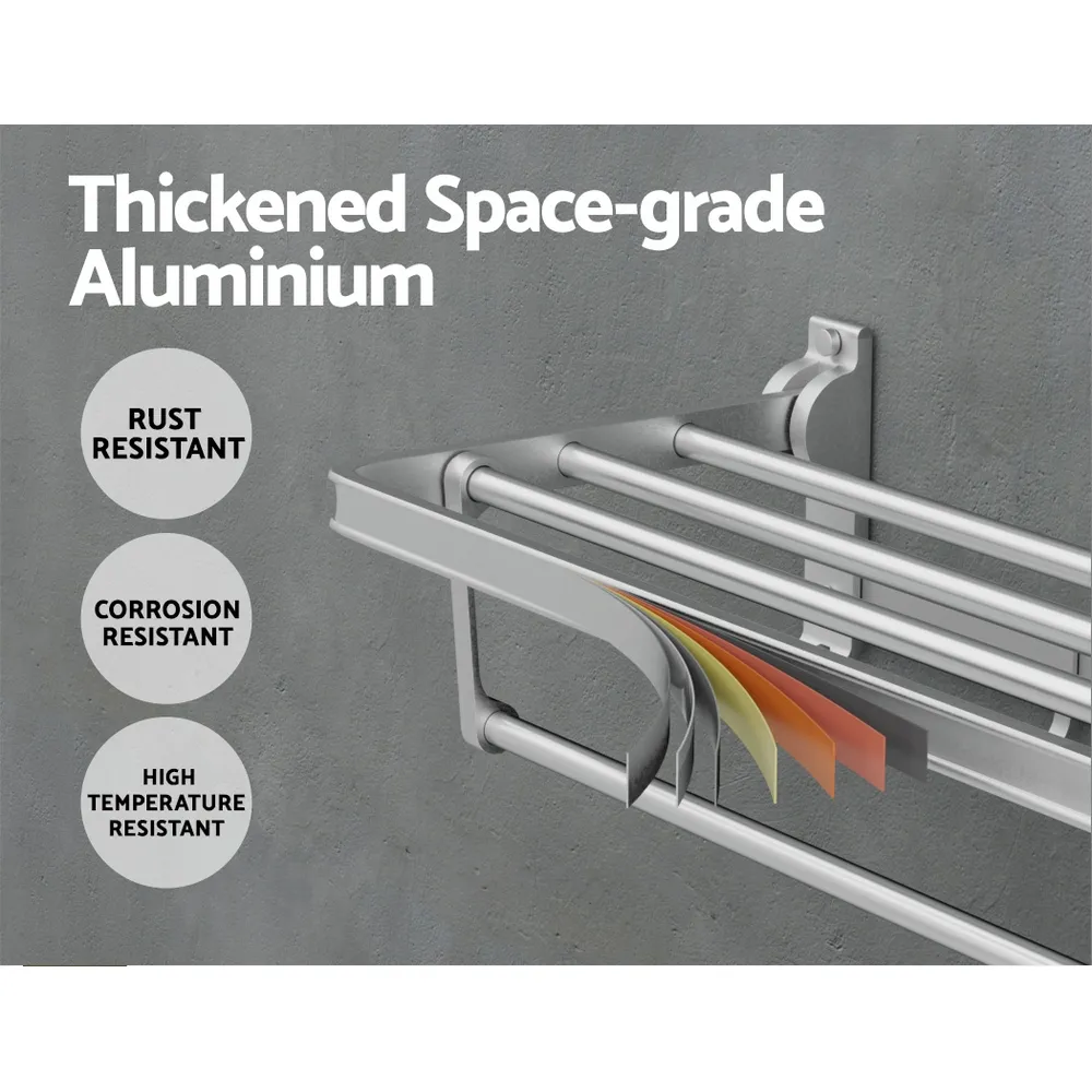 Towel Rail Rack Holder 4 Bars Wall Mounted Aluminium Foldable Hanging Hook Price