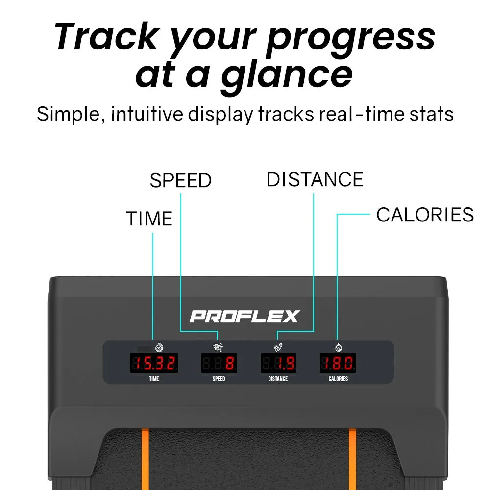 PROFLEX Electric Walking Pad Under Desk Treadmill, Compact Foldable Size, Tablet Holder, LCD Display, Walk or Light Jog Price