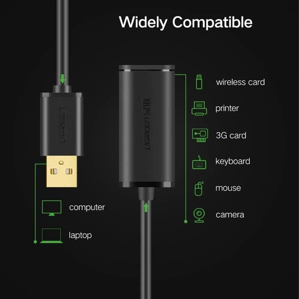 UGREEN 10321 USB 2.0 Active Extension Cable with Chipset 10M Price
