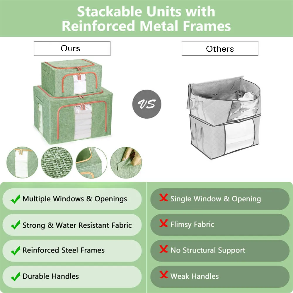 24L Cloth Storage Box Closet Organizer Storage Bags Clothes Storage Bags Wardrobe Organizer Idea GREEN Price