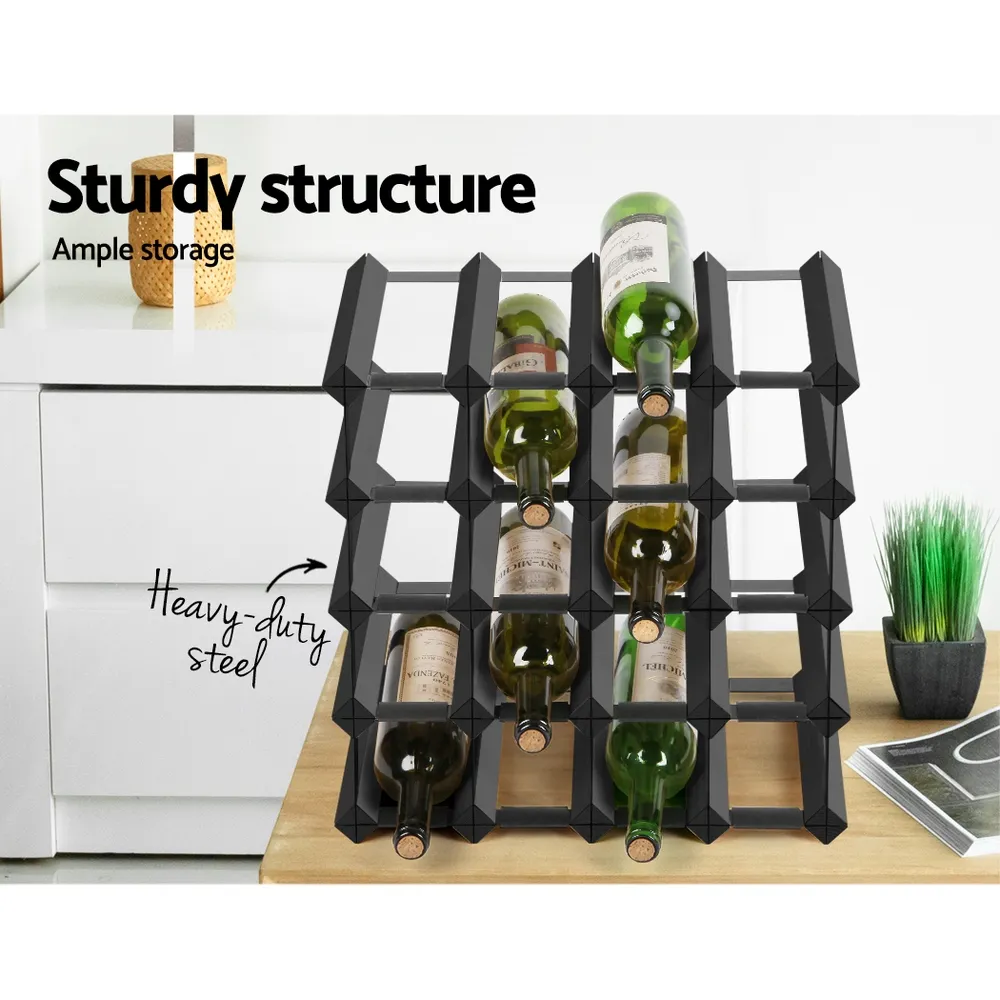 Wine Rack 20 Bottle Black Price
