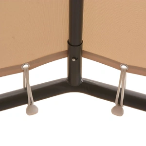Gazebo Pavilion Tent Canopy 4x4 m Steel Beige