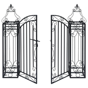 Ornamental Garden Gate Wrought Iron 122x20.5x100 cm