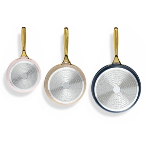 Frying Pan 3PCS Shades Frypan Set Ceramic Coating Multi Colour