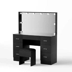 Dressing Table Vanity Desk Set Stool 10 Led Bulbs