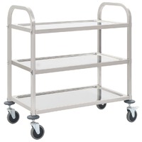 2-Tier Kitchen Trolley Stainless Steel