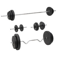 Barbell and Dumbbell with Plates