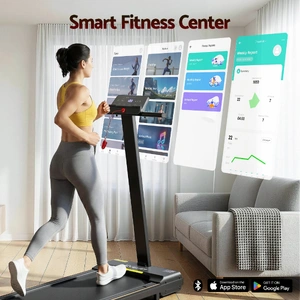 Walking Pad Treadmill 2 in 1 Foldable for Home Gym 40cm Wide Belt 12 Programs with App