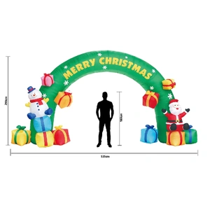 Samland 5x3M INFLATABLE CHRISTMAS ARCH WITH SANTA SNOW MAN AND LED LIGHT