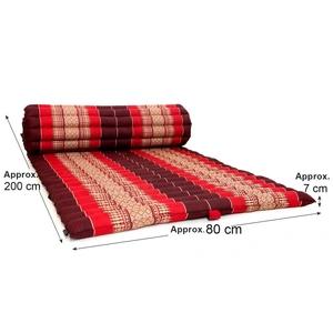 Day bed Roll Out Mattress XL Large Foldout Mat relaxation day bed camping or Yoga Matt Natural Kapok Filled¬†RED 120cm x 200cm