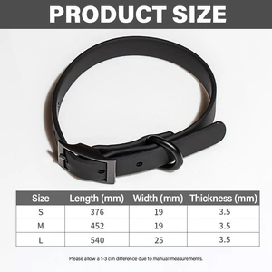 PVC Dog Collar Working Dog Kennels Waterproof Soft Adjustable for Pets M Size - Red