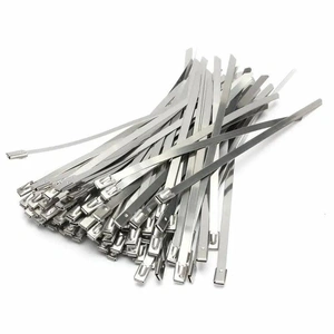 20X Stainless Steel Cable Ties S304 Marine Grade Zip Strap Locking Wrap 100-800Mm - 7.9x800mm