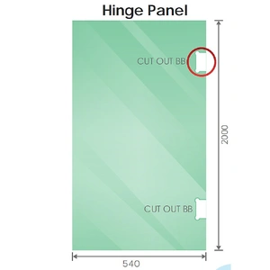 120x120cm Double Door Corner Shower Screen ‚Äì Chrome U-Brackets, Brass Hinges & Round Knob Handle