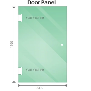 90cm Frameless Diamond Shower Screen ‚Äì Nickel F-Brackets with Durable Brass Hinges