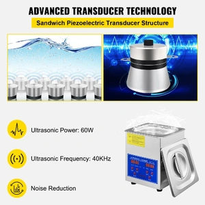 Ultrasonic Cleaner 1.3 L Ultrasonic Parts Cleaner with Heater Timer
