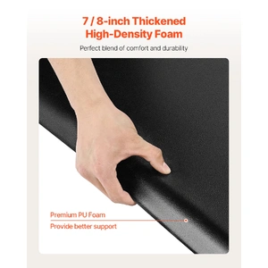 Salon Mat for Hair Stylist, 1525 x 915 mm Rectangle Salon Chair Mat Anti Fatigue, 23mm Thickened PVC + PU Barber Shop Floor Mat with Round Cut Out, An