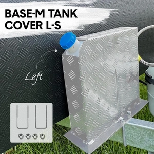 Base Mount 2mm Thickness Aluminium Diesel Heater Fuel Tank Cover Left for 10L 15L Fuel Tank Silver