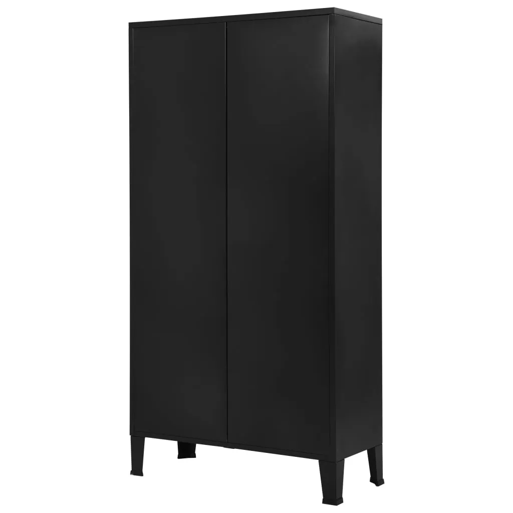Bookshelf Industrial Black 90x40x180 cm Steel Price