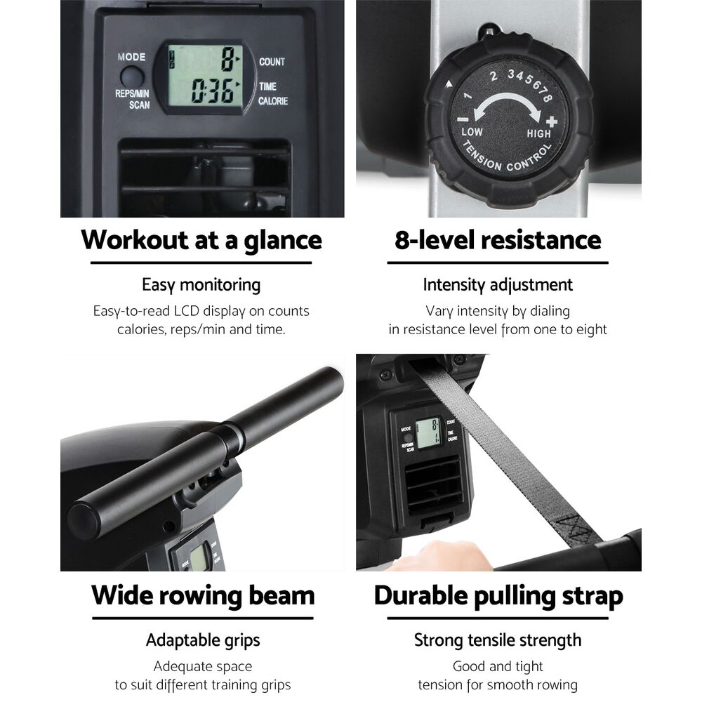 everfit 4 level rowing exercise machine