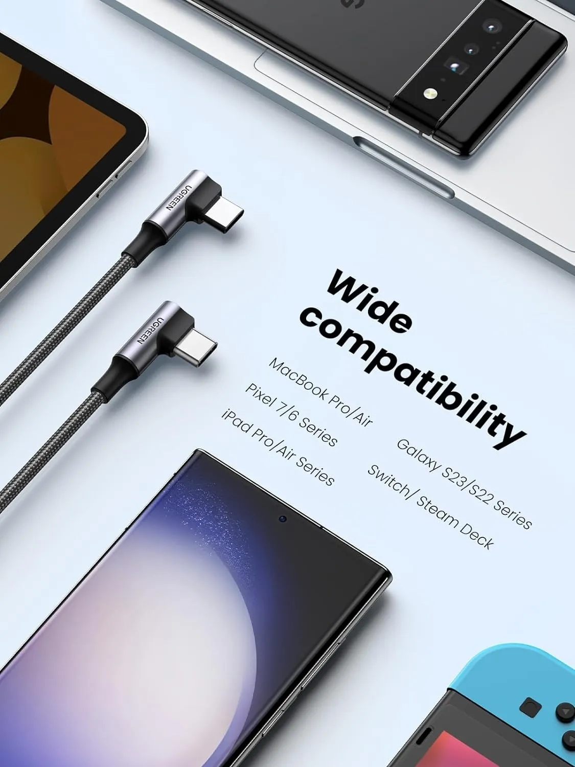 UGREEN 70696 Right Angle 100W USB-C Cable 1M Price