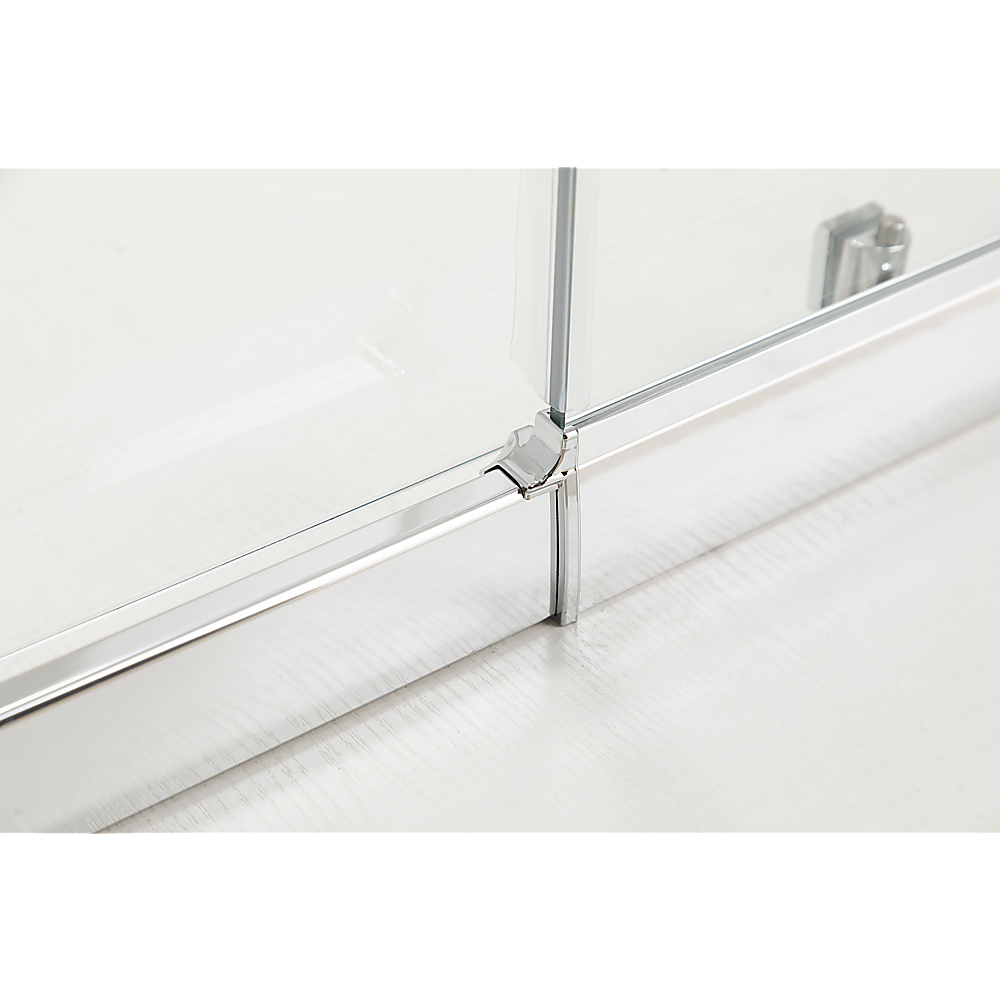 Adjustable 1300x800mm Single Door Corner Sliding Glass Shower Screen in Chrome Price