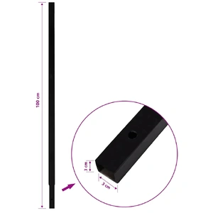 Ground Drill Extension Tube 4 x 1 m Tube Connection Steel