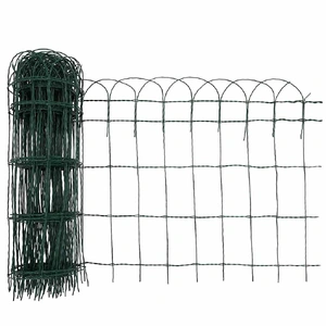 Garden Border Fence Powder-coated Iron 25x0.65 m