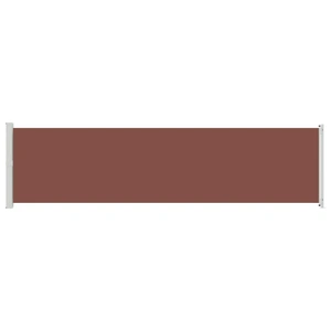 Patio Retractable Side Awning 614x160 cm Brown