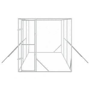 Outdoor Dog Kennel Silver 2x6x2 m Galvanised Steel