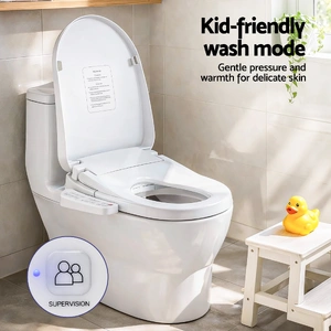 Electric Bidet Toilet Seat Cover Heated Warm Water Dryer LED Night Light