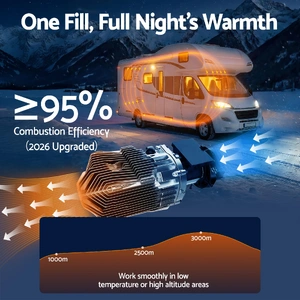 Diesel Air Heater All-in-one 12/24V 5KW LCD Remote Control for Car RV Indoors machinery