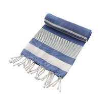 Cotton Rich Large Turkish Beach Towel with Tassels 80cm 155cm